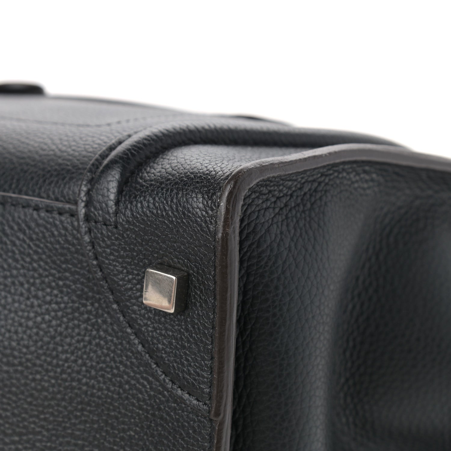 Celine Drummed Calfskin Mini Luggage Black 9 of 11