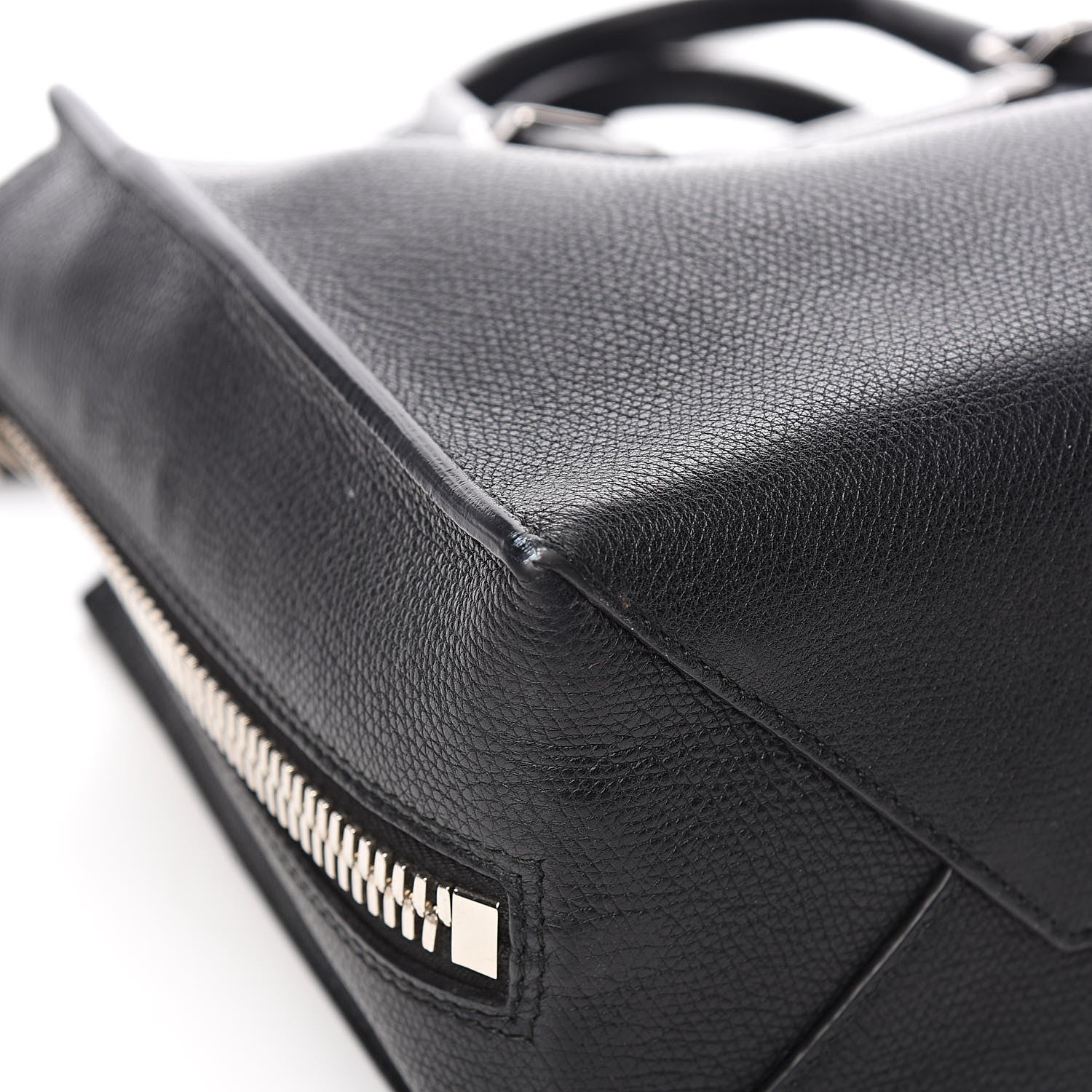 Balenciaga Grained Calfskin Plate Hardware Papier A6 Zip Around Tote Black 8 of 12