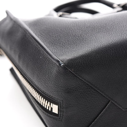 Balenciaga Grained Calfskin Plate Hardware Papier A6 Zip Around Tote Black 8 of 12