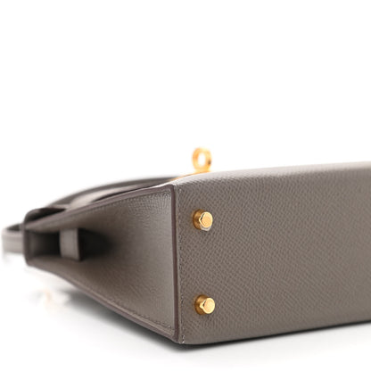 Hermes Epsom Mini Kelly Sellier 20 Etain 9 of 13