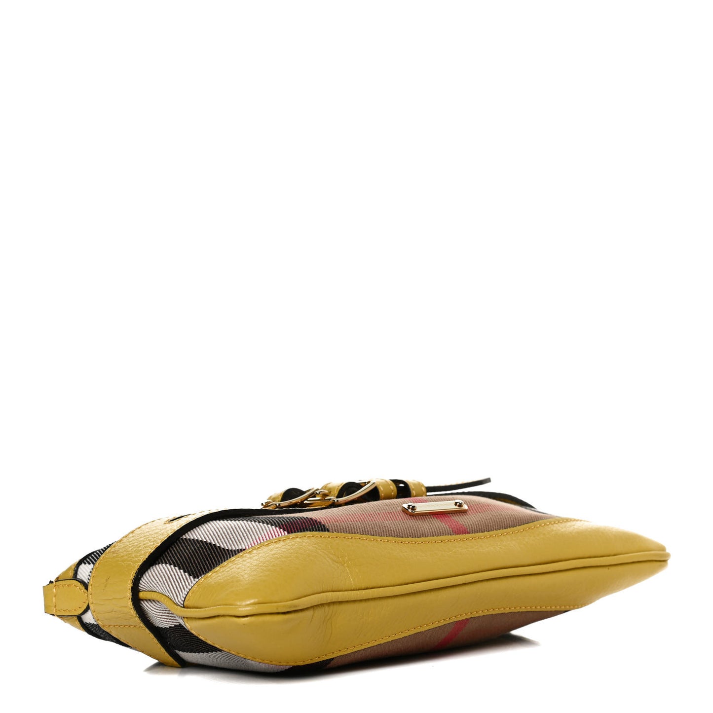 House Check Bridle Calfskin Peyton Crossbody Yellow