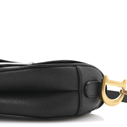 Christian Dior Grained Calfskin Saddle Bag Black 10 of 10