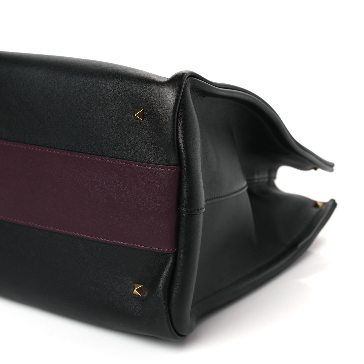 Smooth Calfskin Soul Tote Black Red