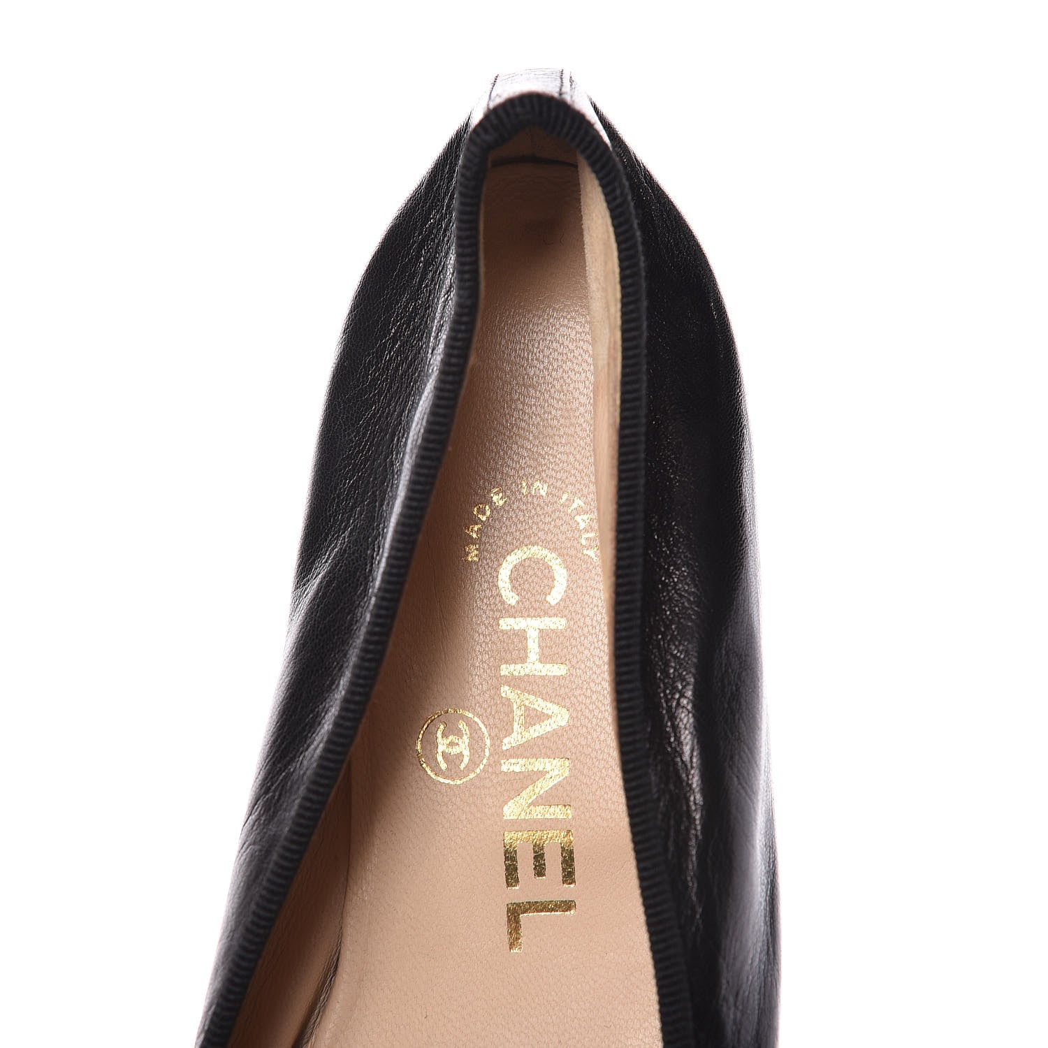 Chanel Lambskin Pointed Toe Bow Ballet Flats 37 Black 9 of 9