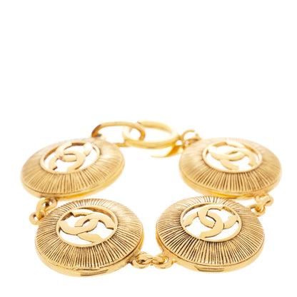 Chanel Metal CC Medallion Bracelet Gold 1 of 4