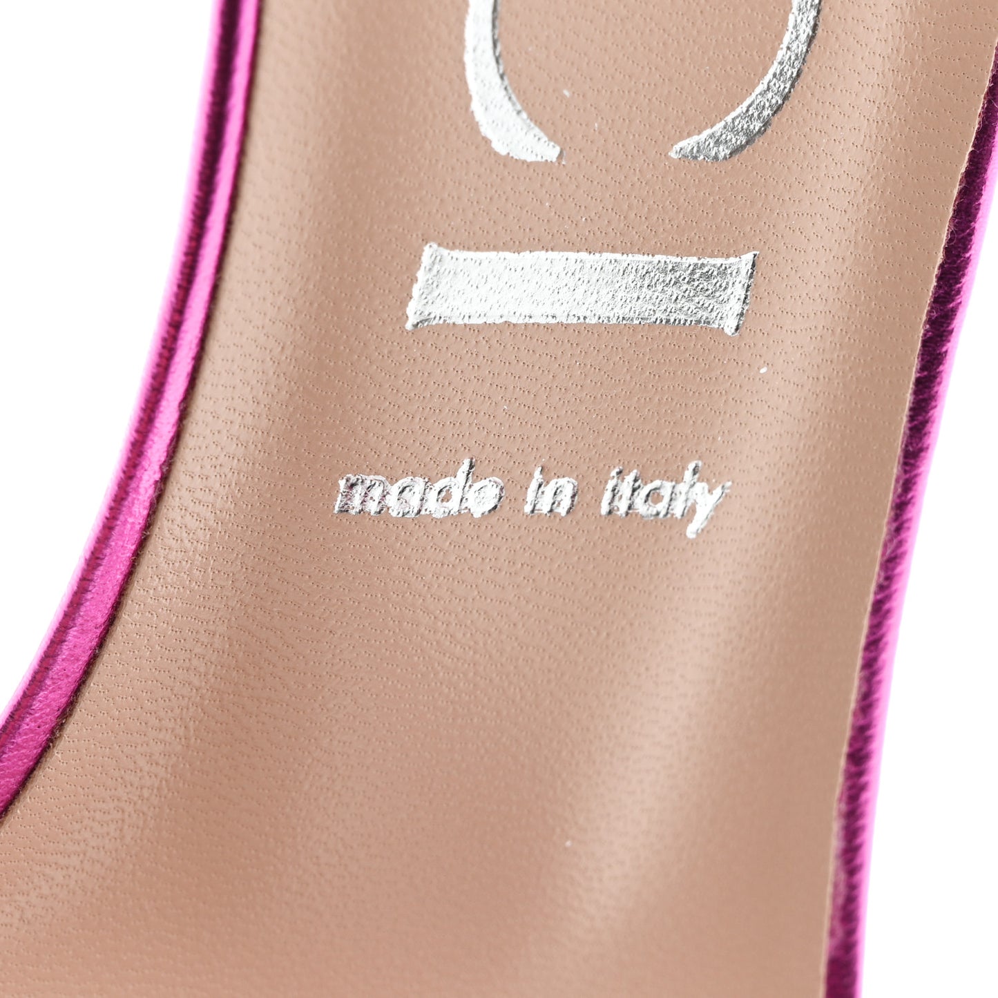 Metallic Calfskin GG Ankle Strap High Heel Sandals 40 Fuchsia