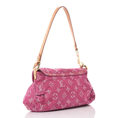 Louis Vuitton Monogram Denim Mini Pleaty Fuchsia 3 of 9