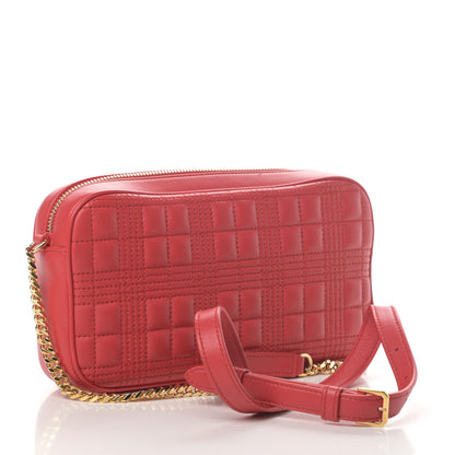 Burberry Lambskin Quilted Camera Bag Bright Red 2 of 4