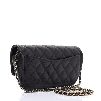 Chanel Caviar Quilted Glasses Case With Chain Black 4 of 14
