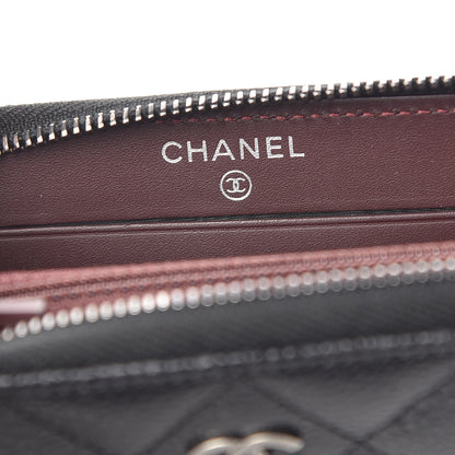 Chanel Caviar Quilted Small Zip Around Wallet Black 6 of 9