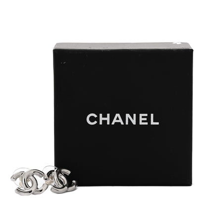 Chanel Metal CC Earrings Silver Silver 5 of 5