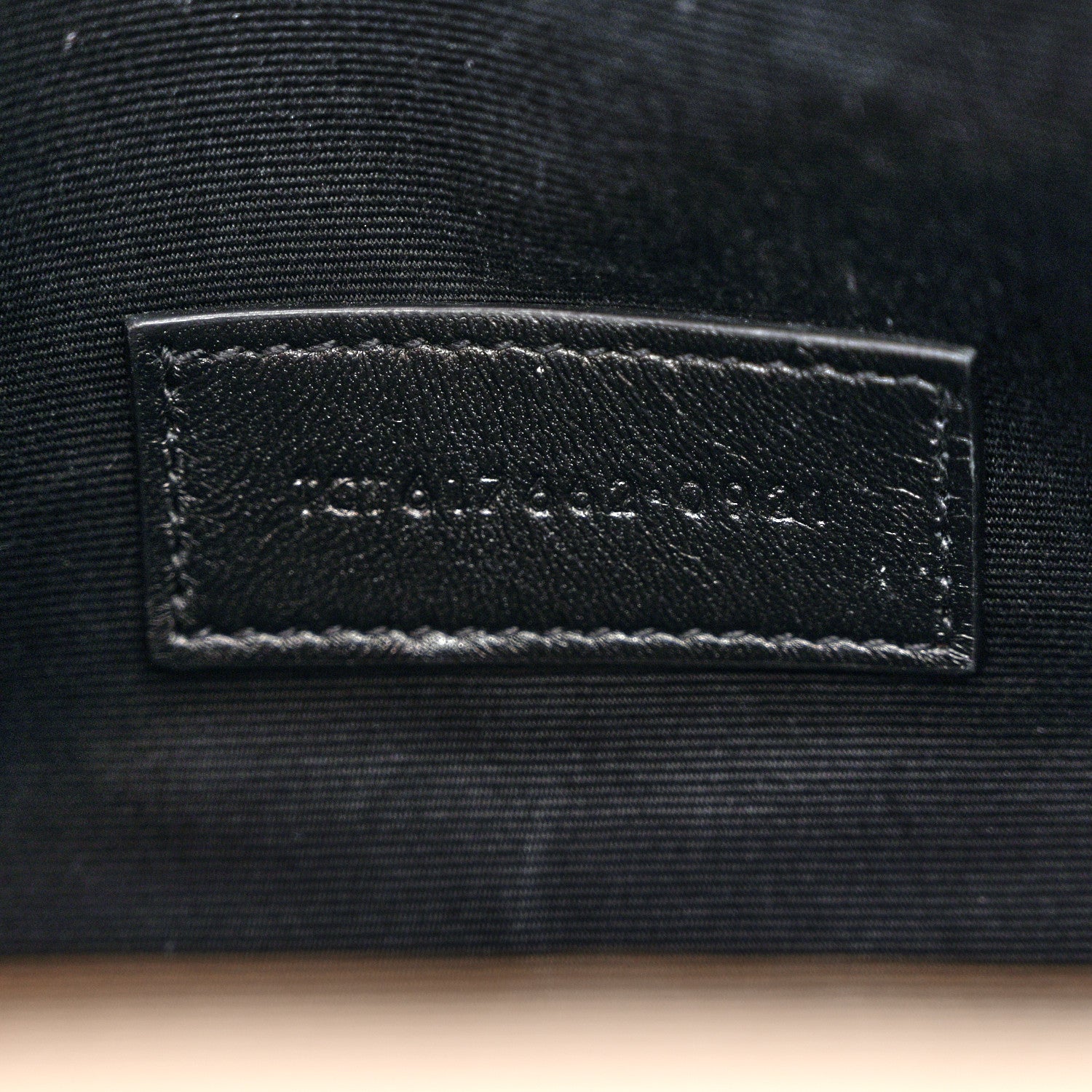 Saint Laurent Grain De Poudre Matelasse Chevron Monogram Envelope Clutch Dark Beige 7 of 12