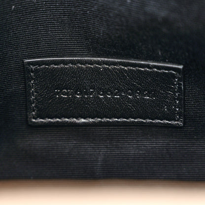 Saint Laurent Grain De Poudre Matelasse Chevron Monogram Envelope Clutch Dark Beige 7 of 12