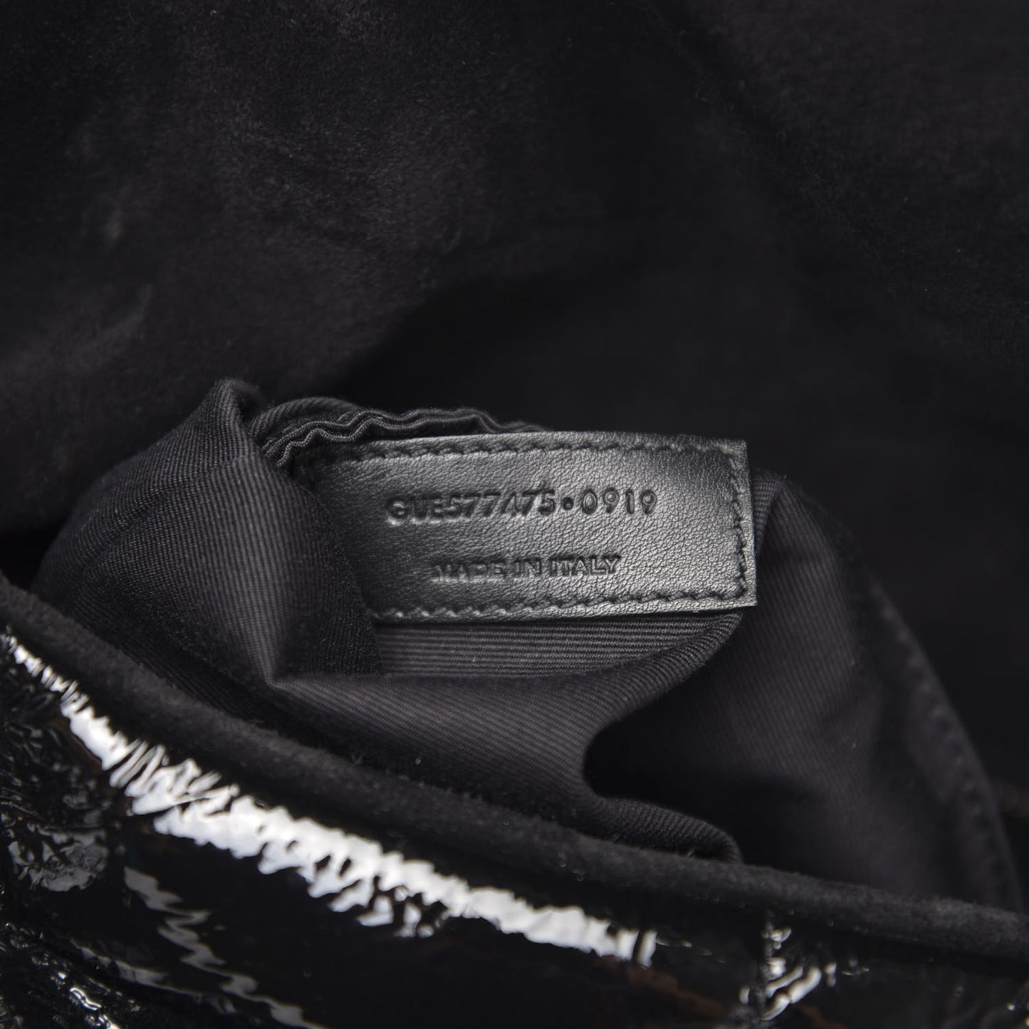 Shiny Calfskin Quilted Medium Loulou Puffer Monogram Chain Satchel Black