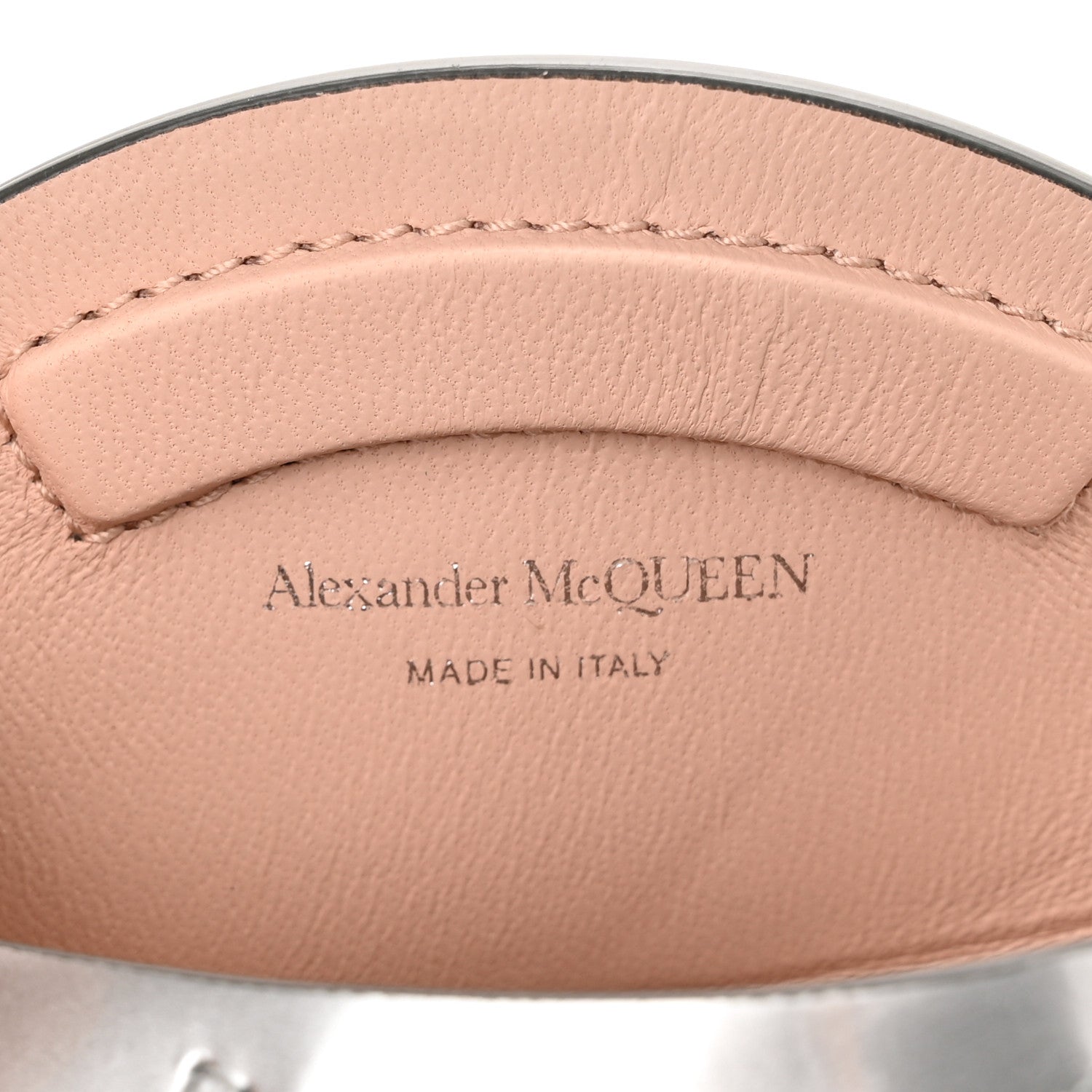 Alexander McQueen Metallic Calfskin The Curve Mini Shoulder Bag Silver 6 of 11