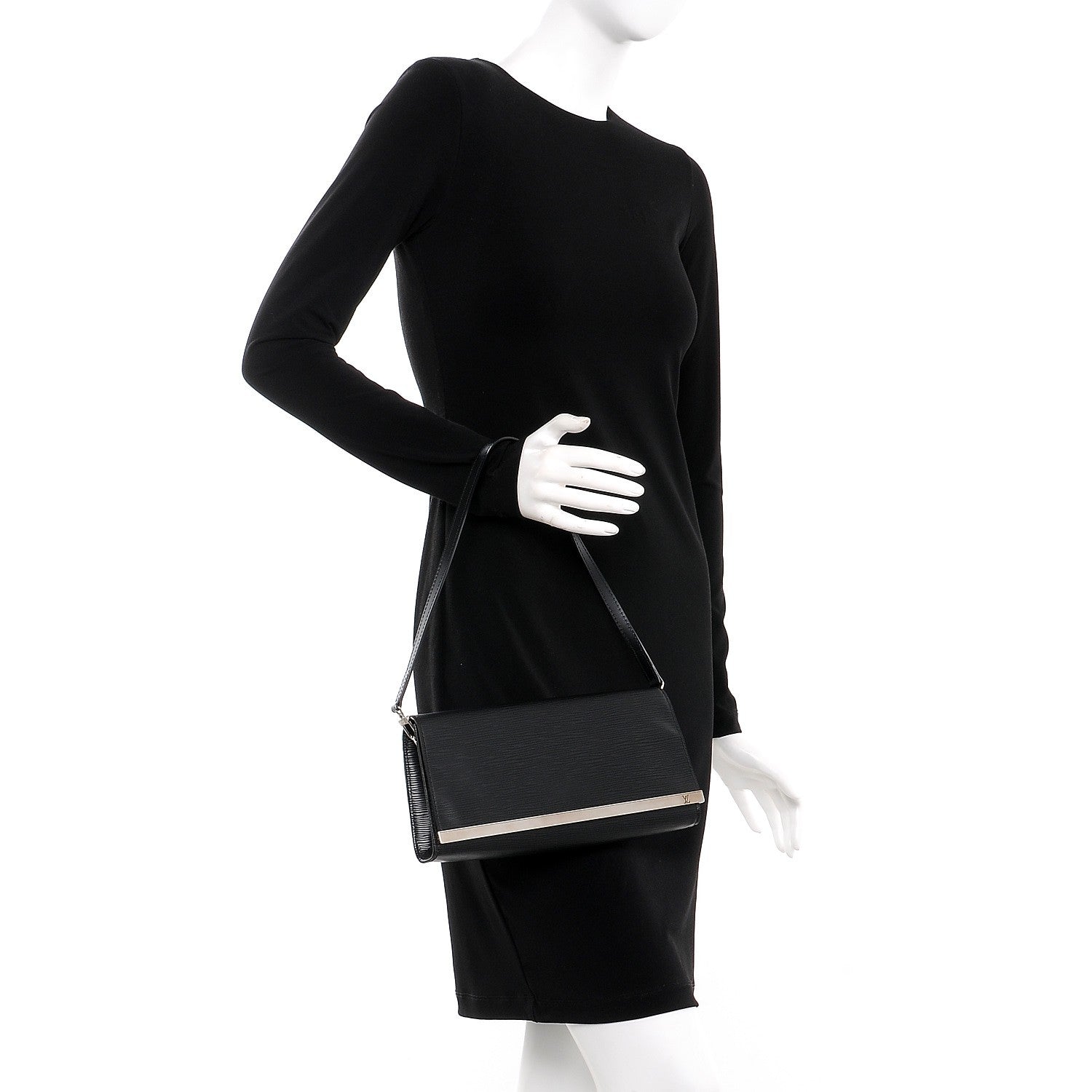 Louis Vuitton Epi Sevigne Clutch Black 2 of 6