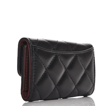 Chanel Lambskin Quilted 6 Key Holder Black 3 of 8