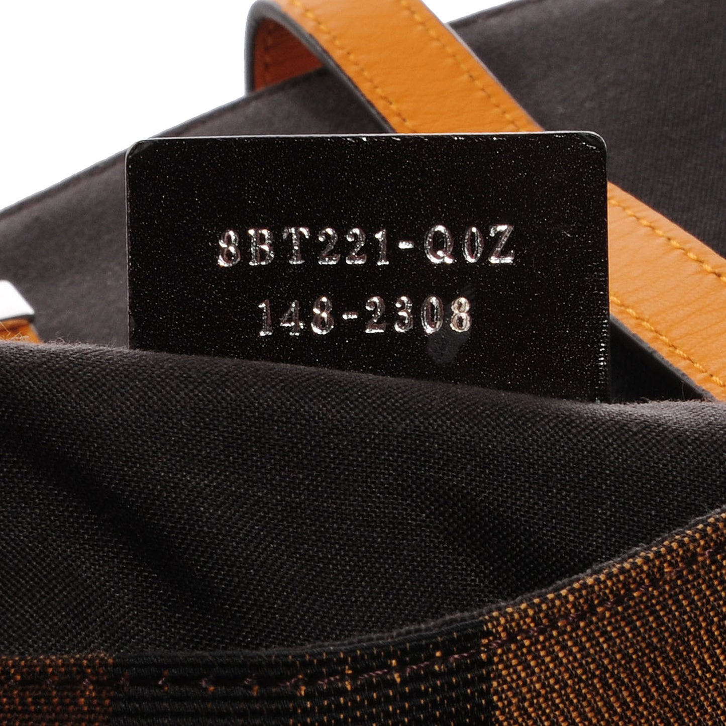 Jacquard Calfskin Pequin Crossbody Tobacco