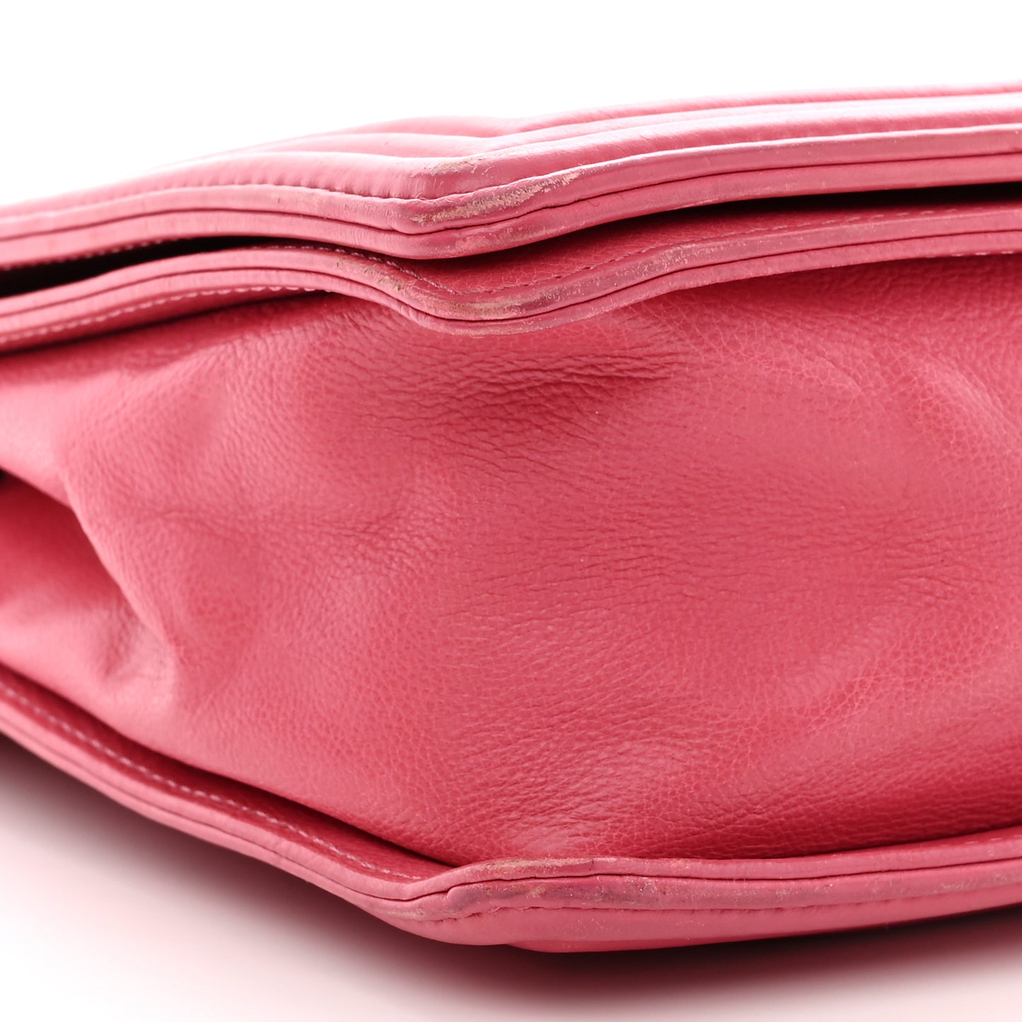 Calfskin Quilted Large Boy Flap Pink