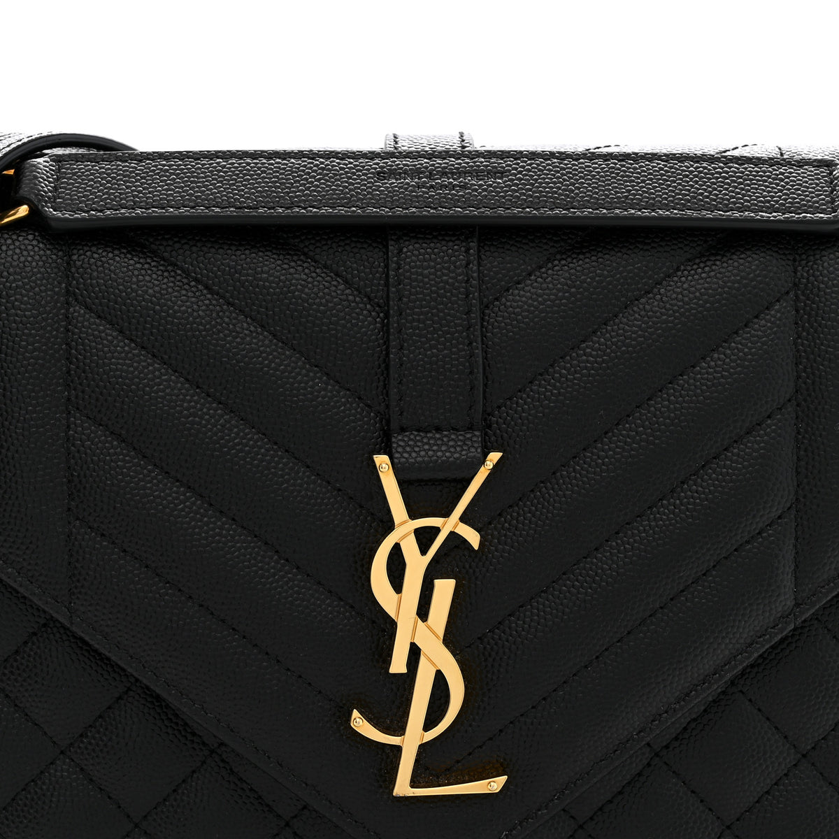 Grain De Poudre Textured Mixed Matelasse Triquilt Medium Monogram Satchel Black