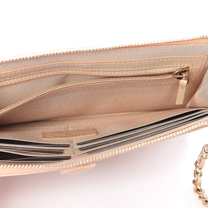 Chanel Iridescent Caviar Quilted Classic Pouch With Handle Beige 5 of 7