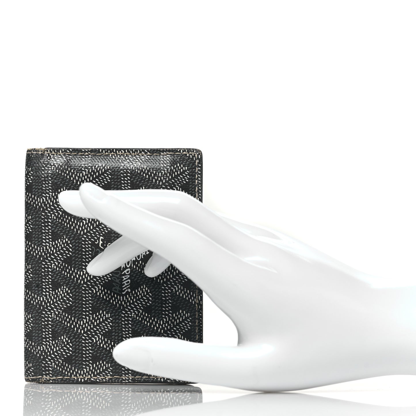 Goyardine Saint Marc Folding Card Case Grey