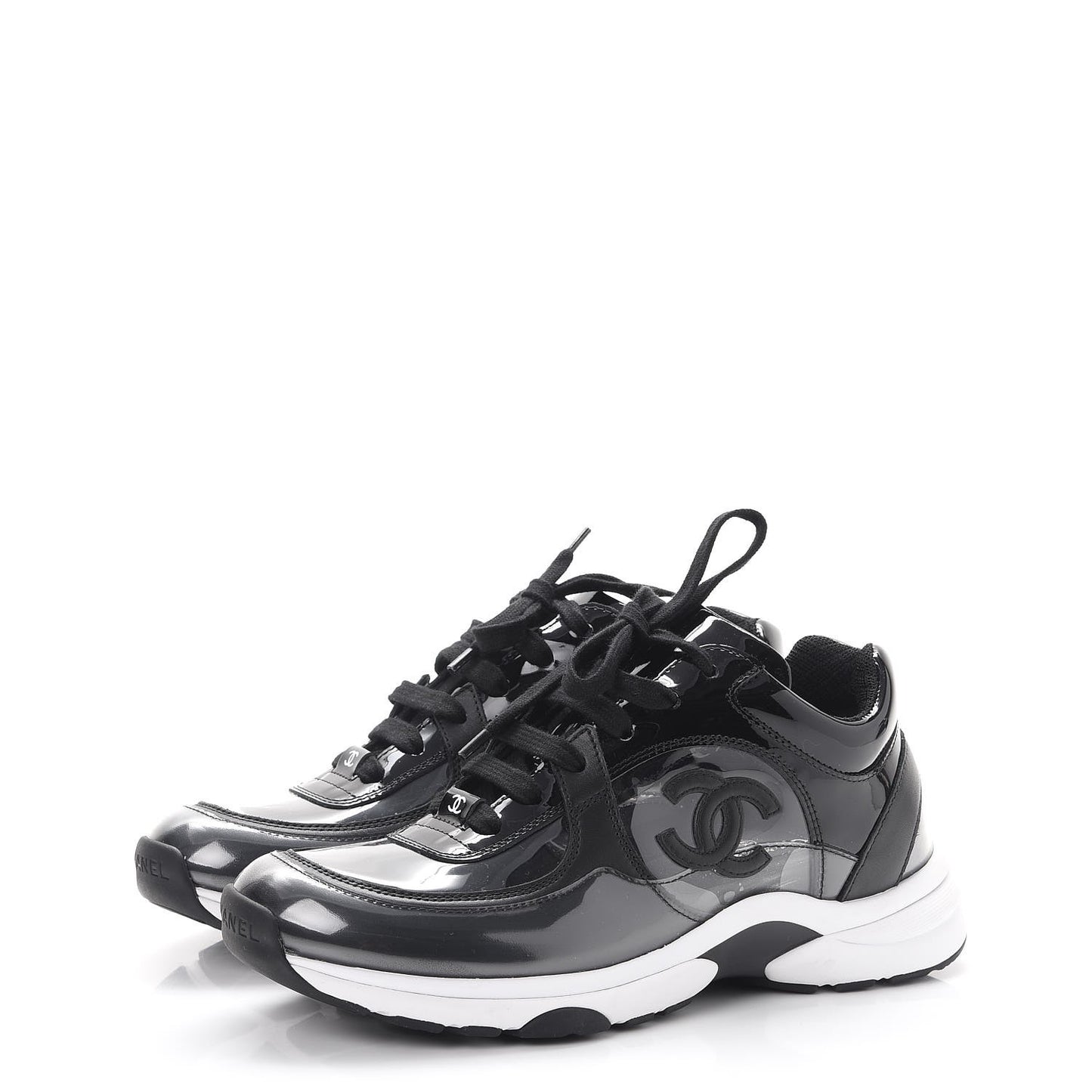 Patent PVC CC Sneakers 37 Black