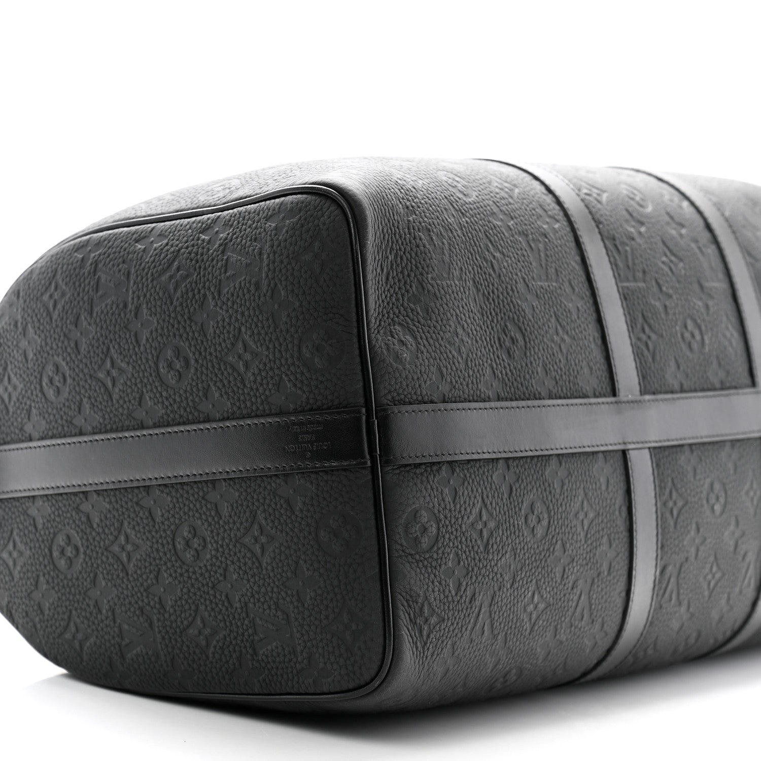 Louis Vuitton Taurillon Monogram Keepall Bandouliere 50 Black 15 of 20