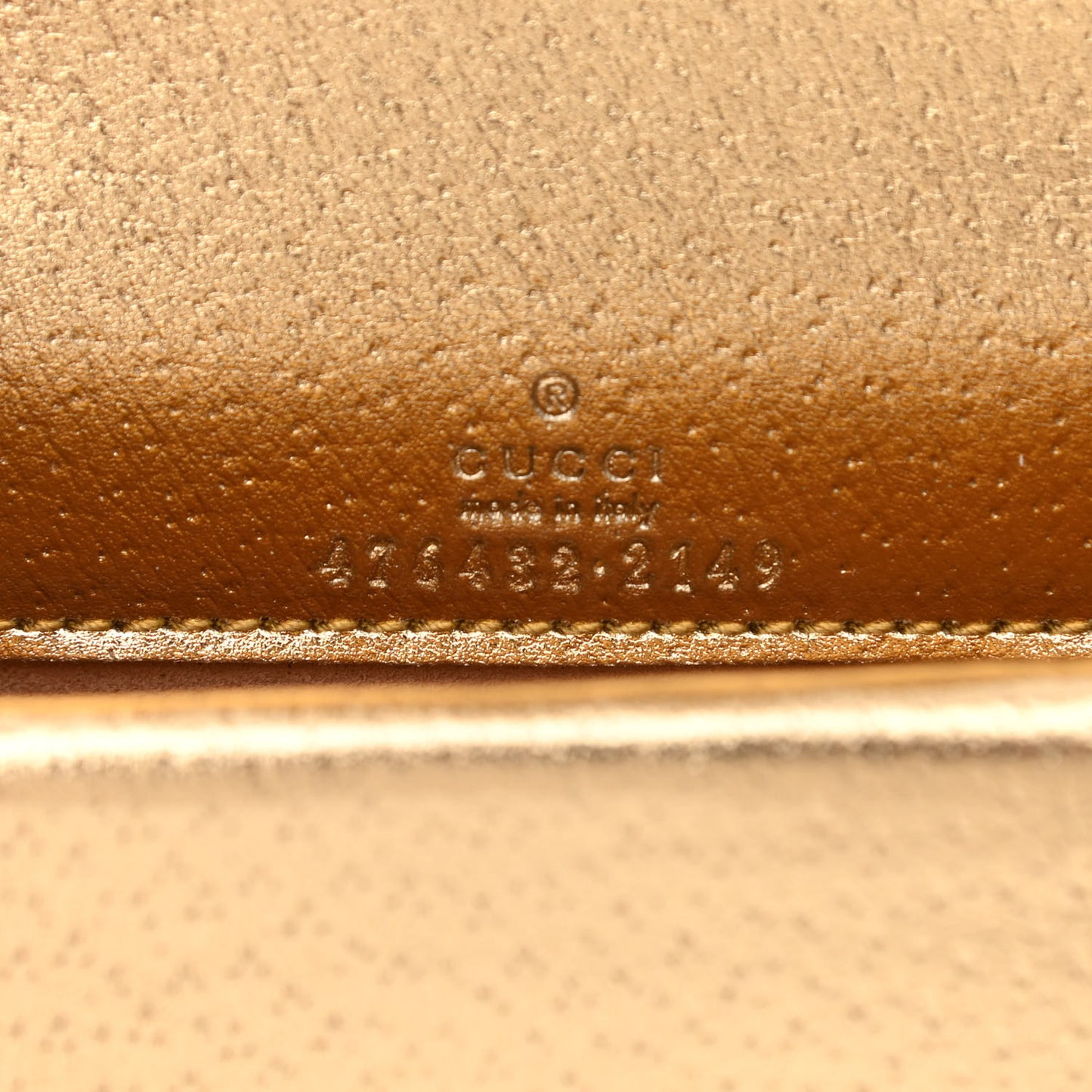 Metallic Calfskin Super Mini Dionysus Shoulder Bag Gold