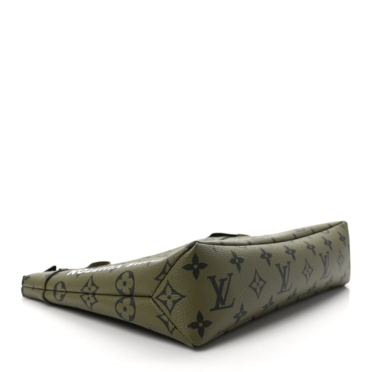 Monogram Pochette Voyage Souple Khaki Green Vermillion Red