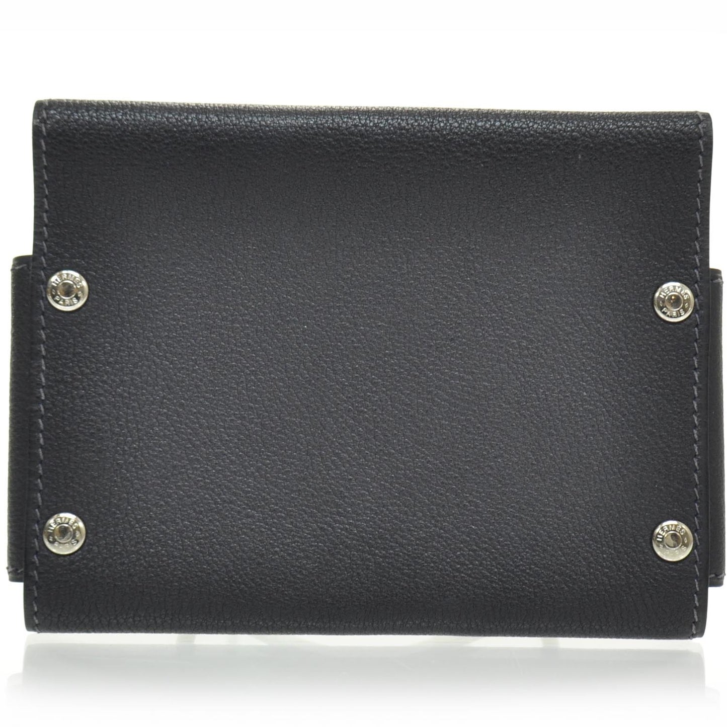 Taurillon Clemence Playing Cards Holder Black