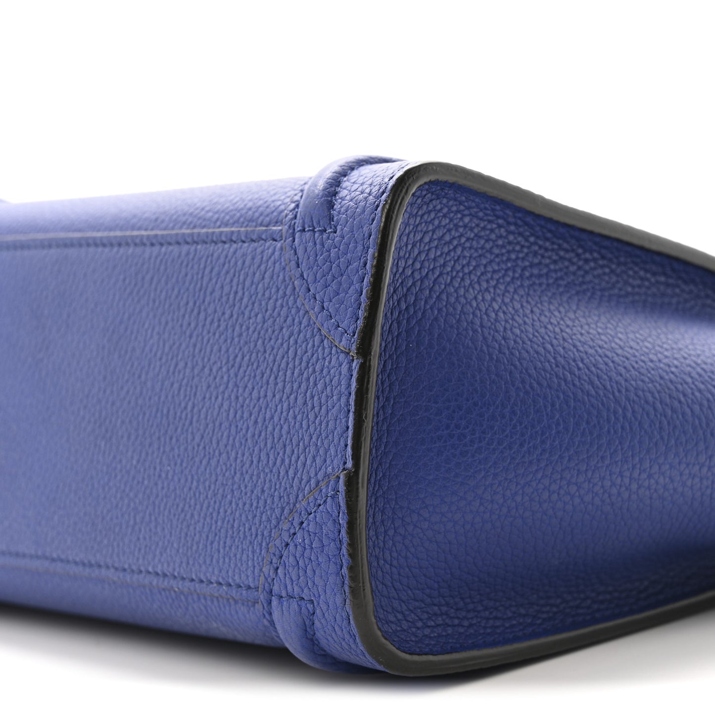 Drummed Calfskin Nano Luggage Indigo