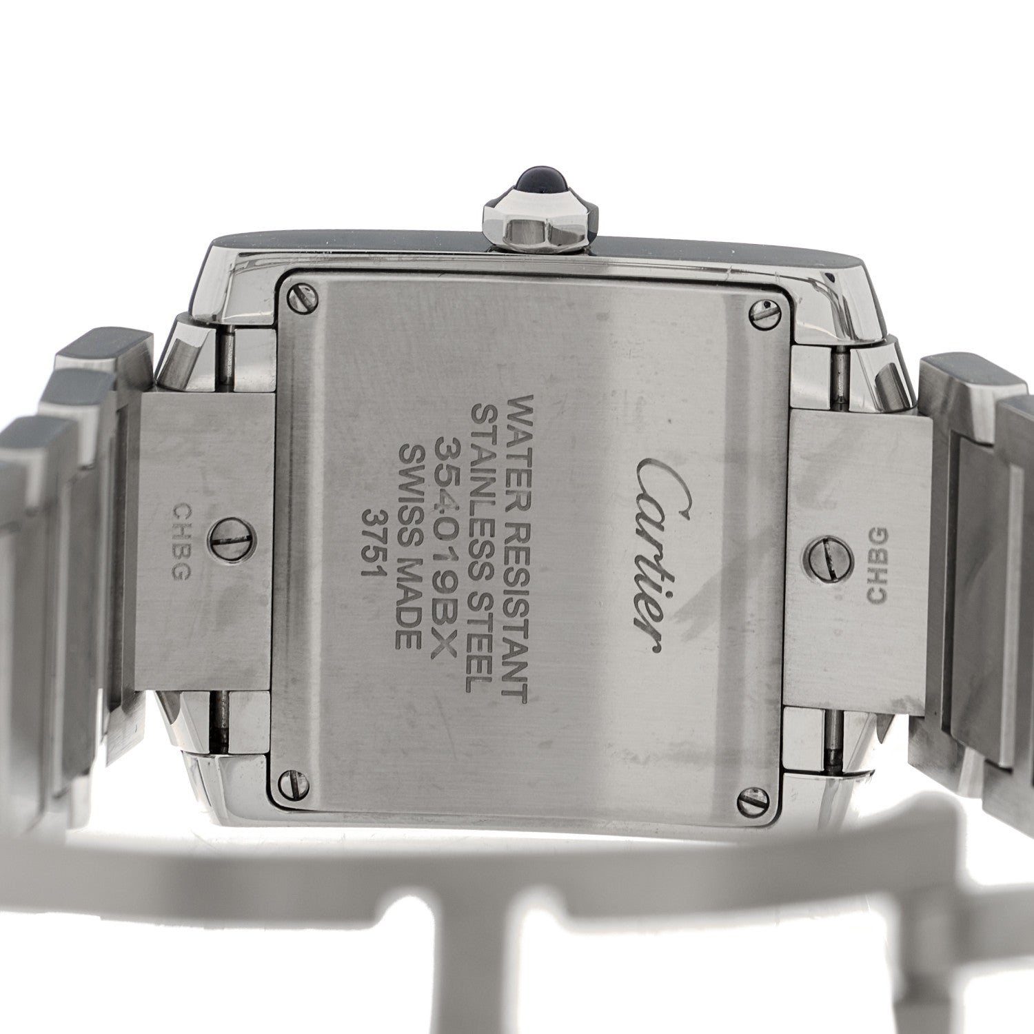 Cartier Stainless Steel Diamond Bezel 25mm Tank Francaise Quartz Watch 4 of 5