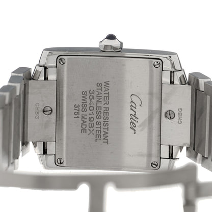Cartier Stainless Steel Diamond Bezel 25mm Tank Francaise Quartz Watch 4 of 5
