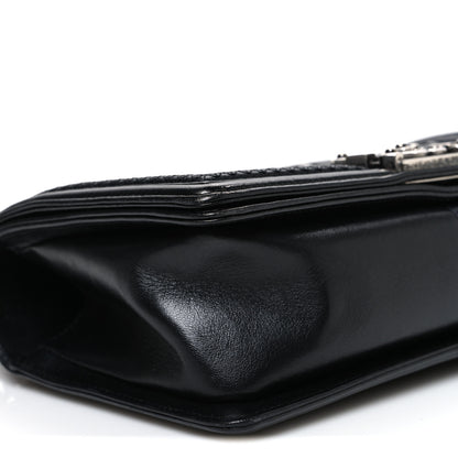 Chanel Lambskin Stitched Medium Boy Flap Black 9 of 10