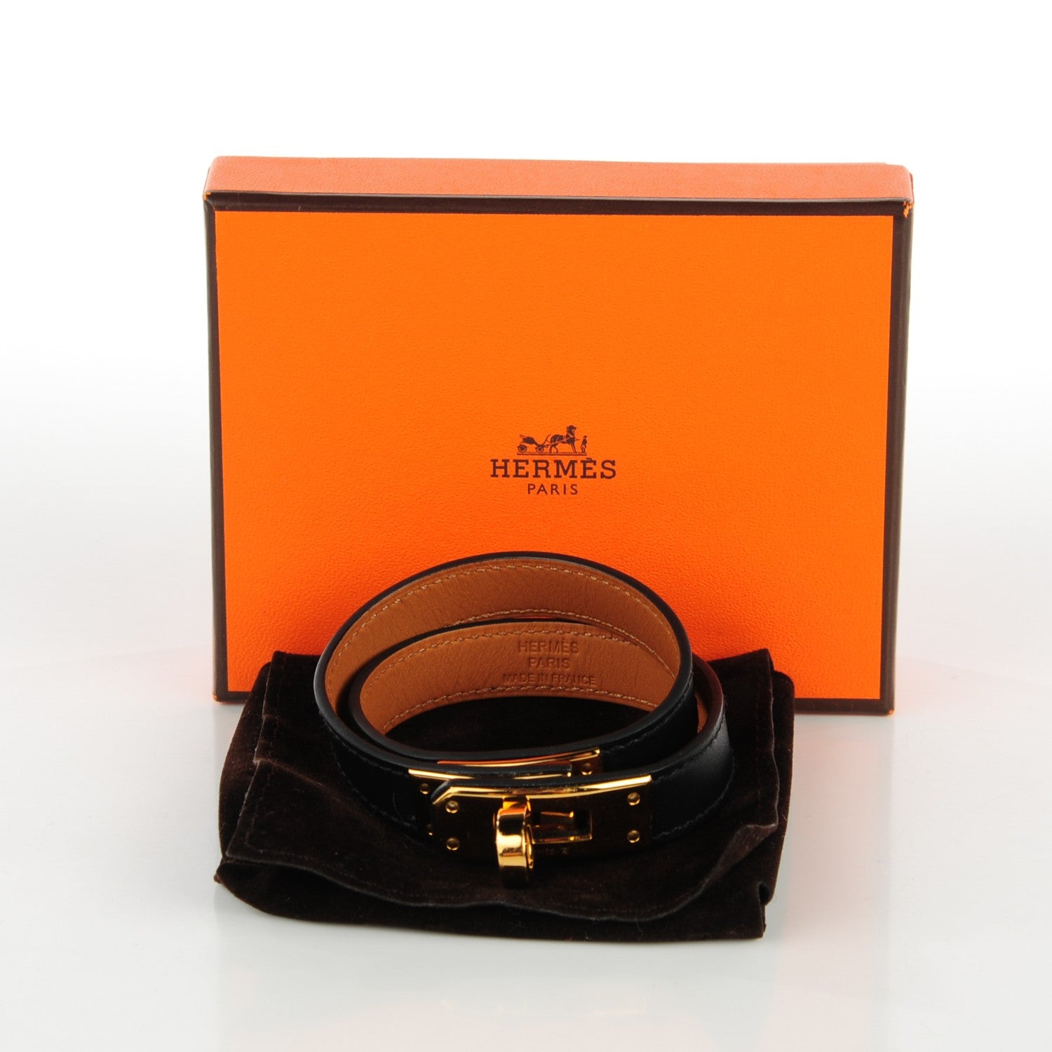 Hermes Chamonix Kelly Double Tour Bracelet S Black 8 of 8