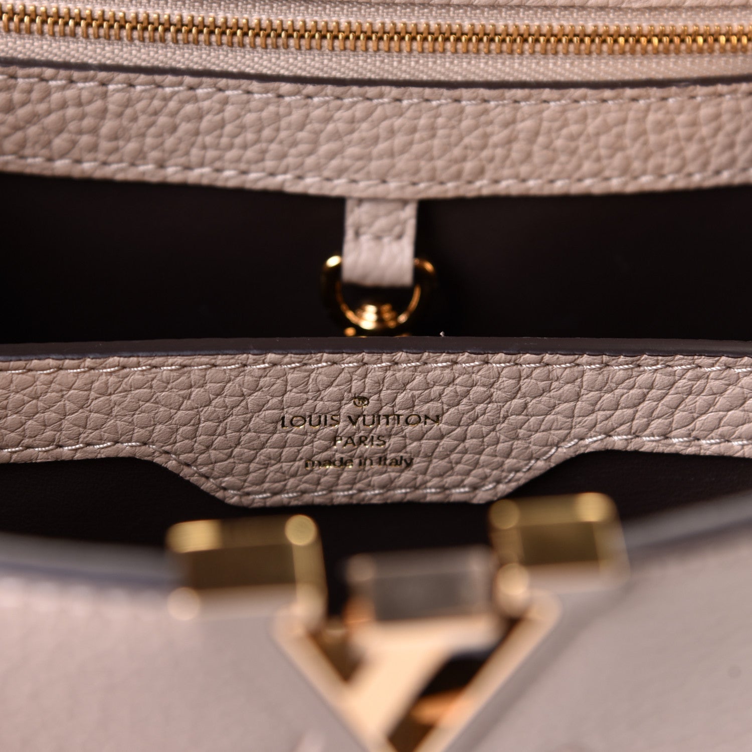 Louis Vuitton Taurillon Capucines BB Galet 6 of 7