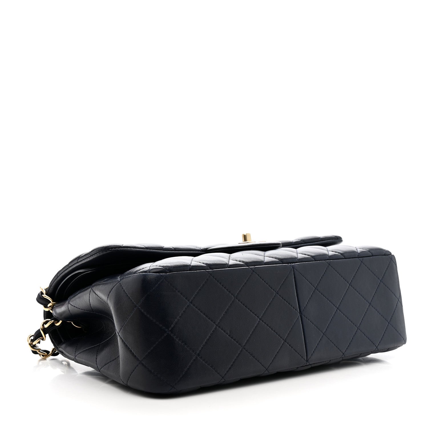 Chanel Lambskin Quilted Jumbo Double Flap Navy 4 of 12