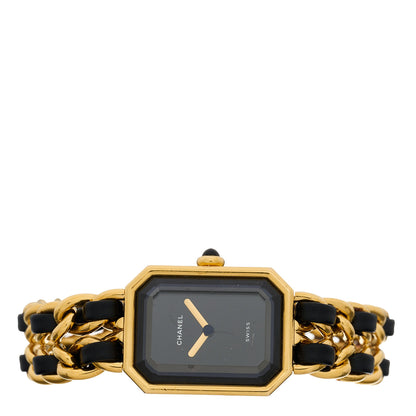 Chanel Stainless Steel Lambskin 20mm Chain Premiere Quartz Watch Gold M 2 of 4