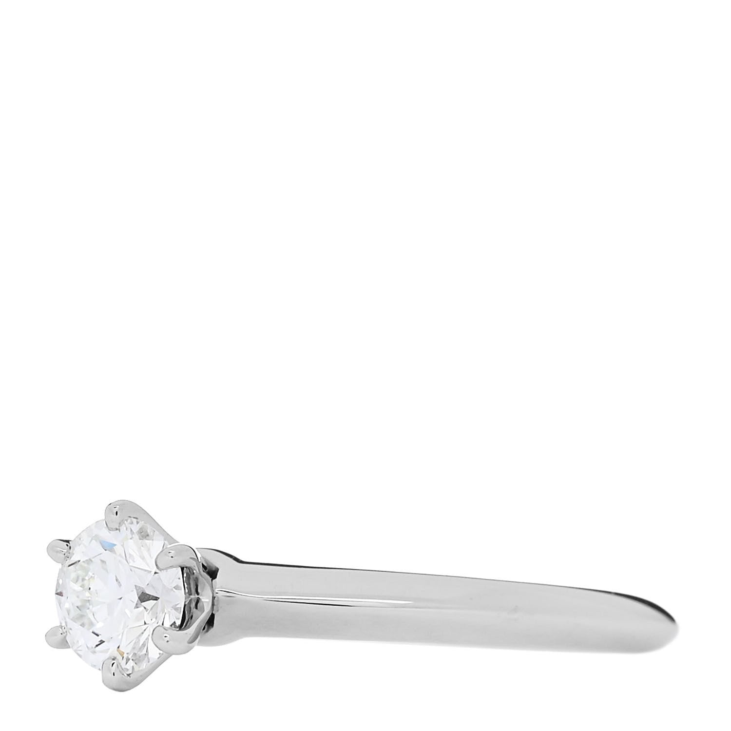 Tiffany Platinum Diamond .41ct Solitaire Engagement Ring 49 5 3 of 7