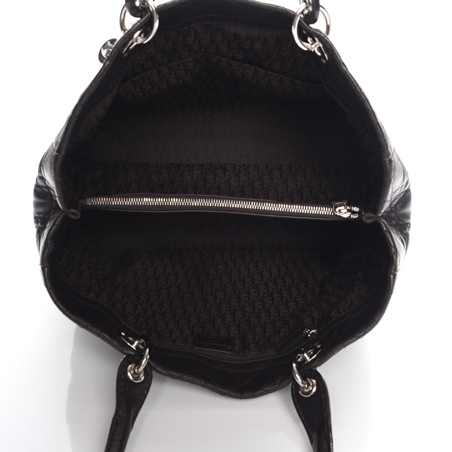 Christian Dior Lambskin Cannage Large Soft Lady Dior Shopping Tote Brown 5 of 7