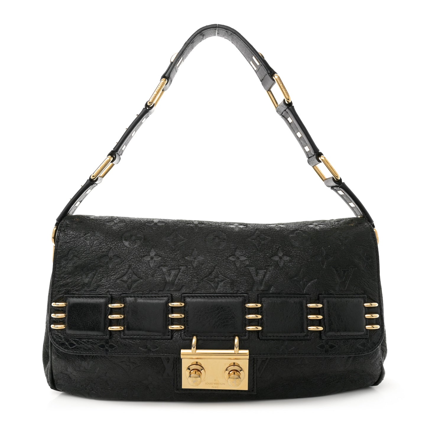 Deerskin Embossed Monogram My Deer Rebelle Black