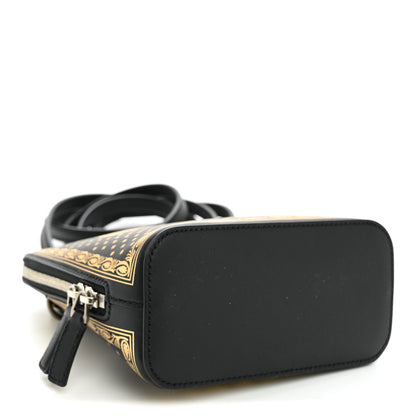 Gucci X SEGA Calfskin GUCCY Stars Mini Dome Shoulder Bag Black Gold 4 of 10