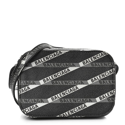 Balenciaga Coated Canvas Losange Monogram XS Camera Bag Black Grey 1 of 8
