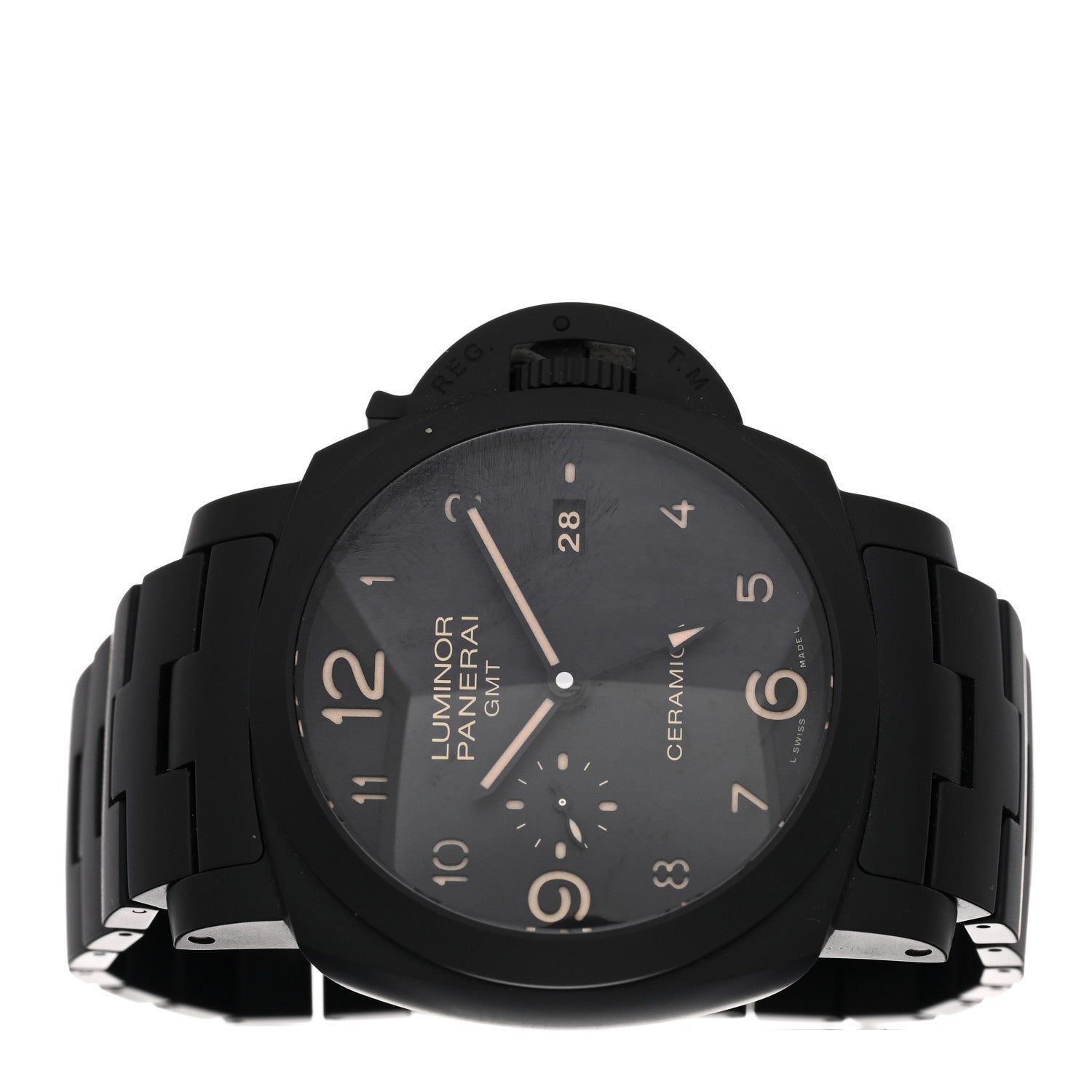 Panerai Titanium Ceramic 44mm Luminor Marina 1950 3 Days GMT Tuttonero Automatic Watch Black PAM00438 2 of 4