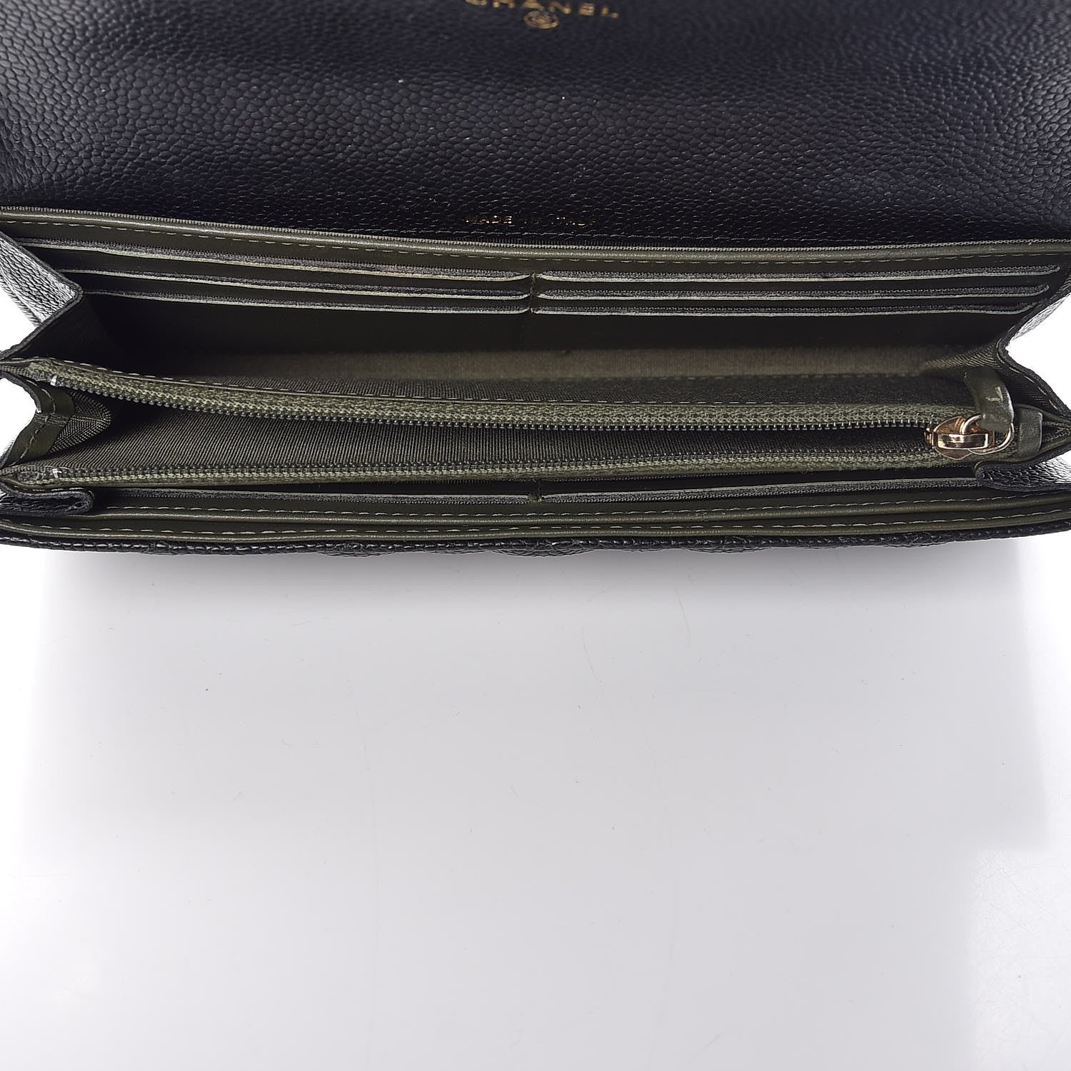Chanel Caviar Quilted Large Boy Gusset Flap Wallet Black 5 of 11