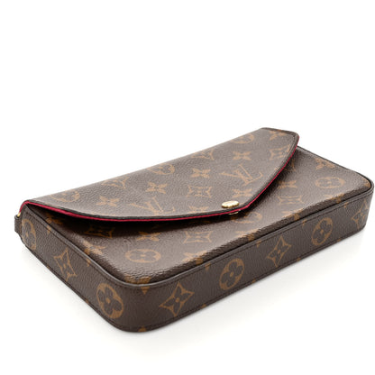Louis Vuitton Monogram Pochette Felicie Chain Wallet Fuchsia 12 of 12