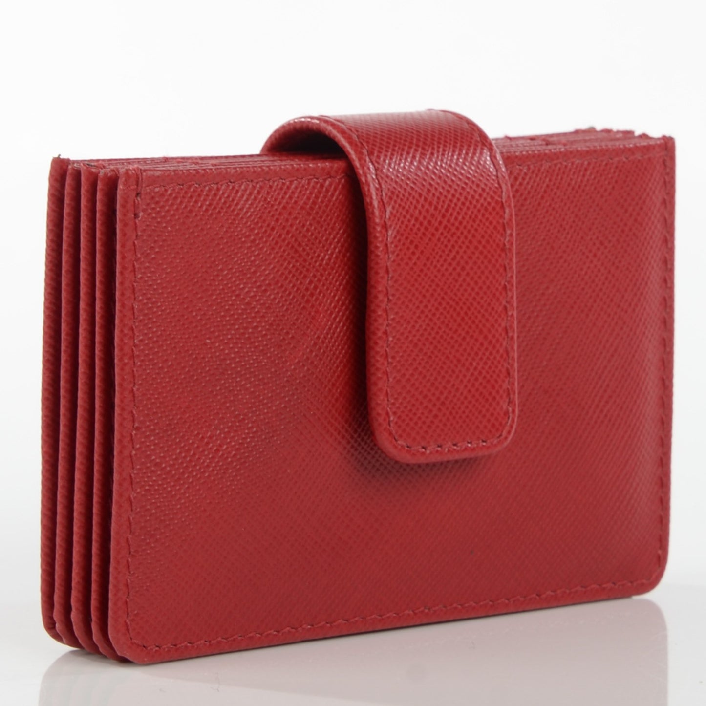 Saffiano Metal Gusseted Card Holder Barolo