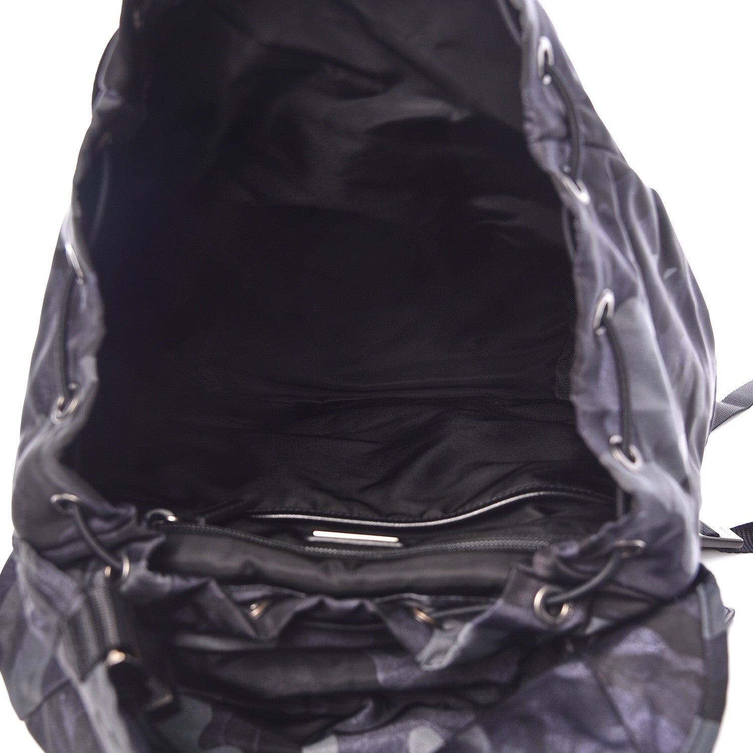 Prada Tessuto Nylon Camouflage Print Double Buckle Backpack Fumo 5 of 11