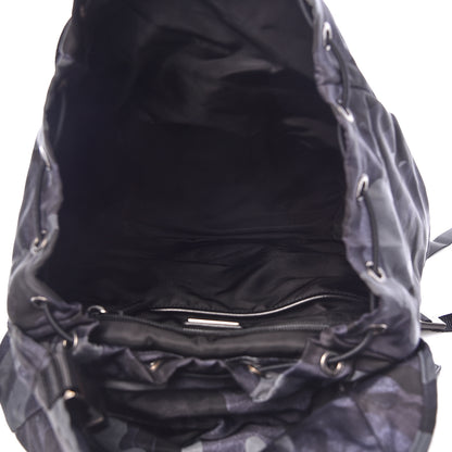 Prada Tessuto Nylon Camouflage Print Double Buckle Backpack Fumo 5 of 11